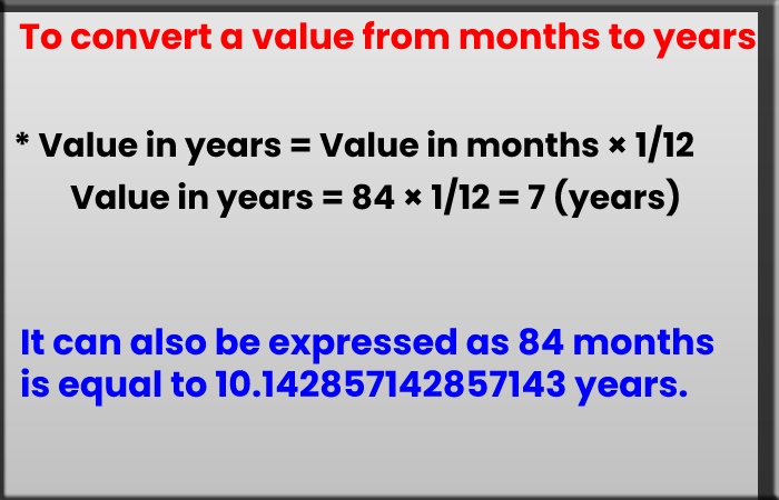 Convert from Months to Years