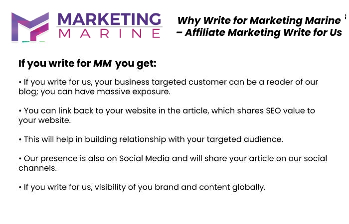 Affiliate Marketing Write For Us, Guest Post Opportunities