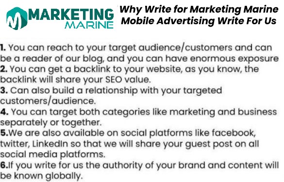 Why Write for Marketing Marine – Mobile Advertising Write For Us