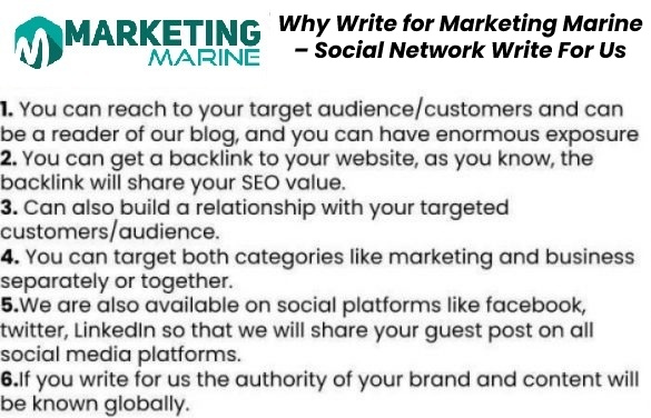Why Write for Marketing Marine – Social Network Write For Us