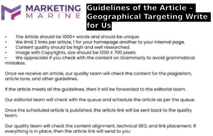Guidelines of the Article – Geographical Targeting Write for Us