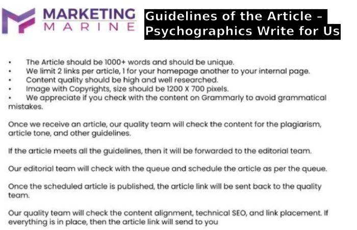 Guidelines of the Article – Psychographics Write for Us