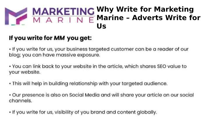 Why Write for Marketing Marine – Adverts Write for Us
