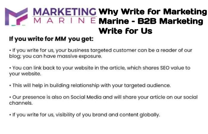 Why Write for Marketing Marine – B2B Marketing Write for Us