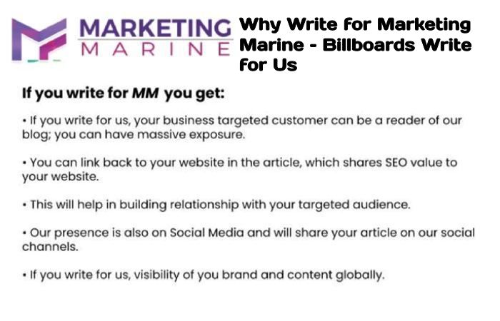 Why Write for Marketing Marine – Billboards Write for Us