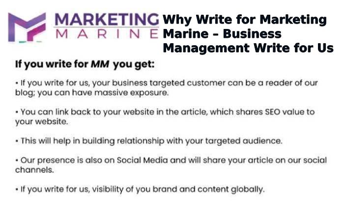 Why Write for Marketing Marine – Business Management Write for Us