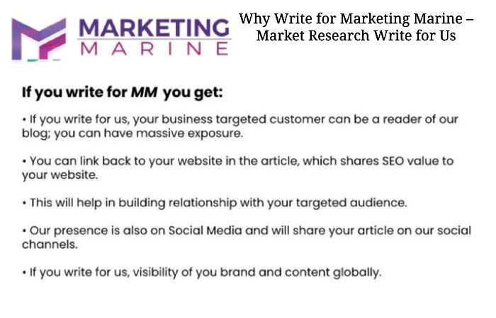 Why Write for Marketing Marine –Market Research Write for Us