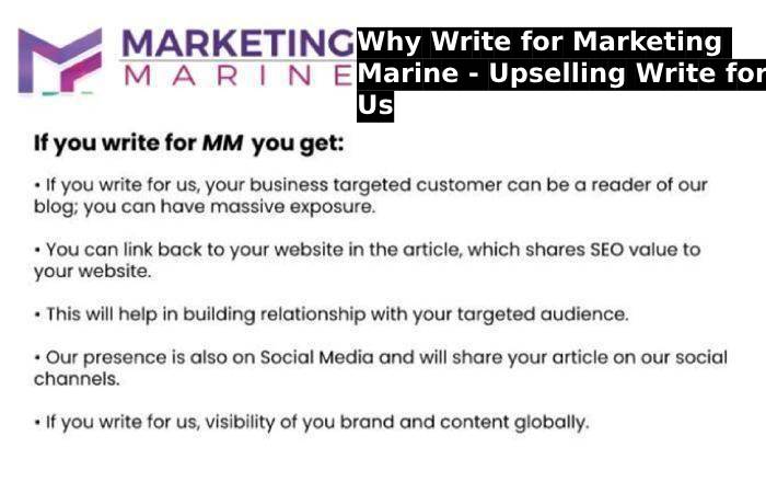 Why Write for Marketing Marine - Upselling Write for Us