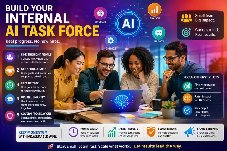 How to Build an Internal AI Task Force Without Hiring New Staff